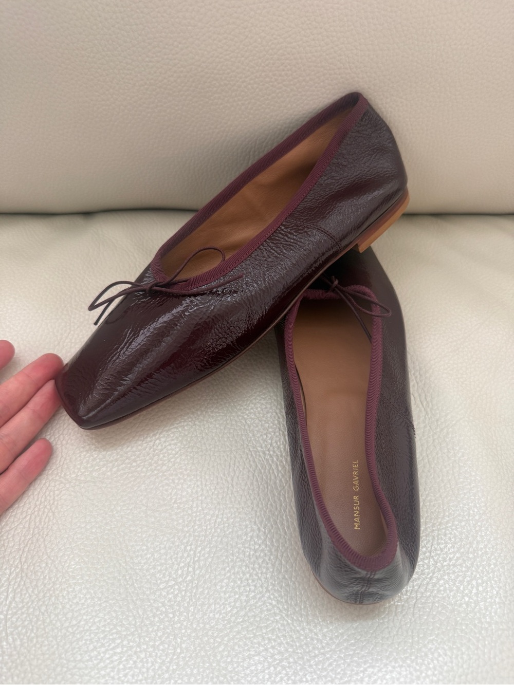 MANSUR GAVRIEL Square Toe Ballerina Flats - Oxblood sz 39 - Picture 6 of 8